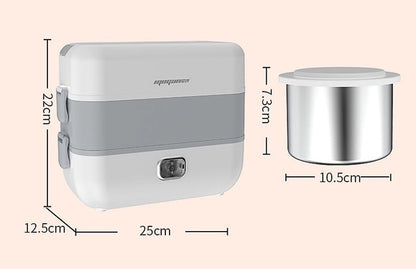 Lunch Box Chauffante Blanche Deux Etages