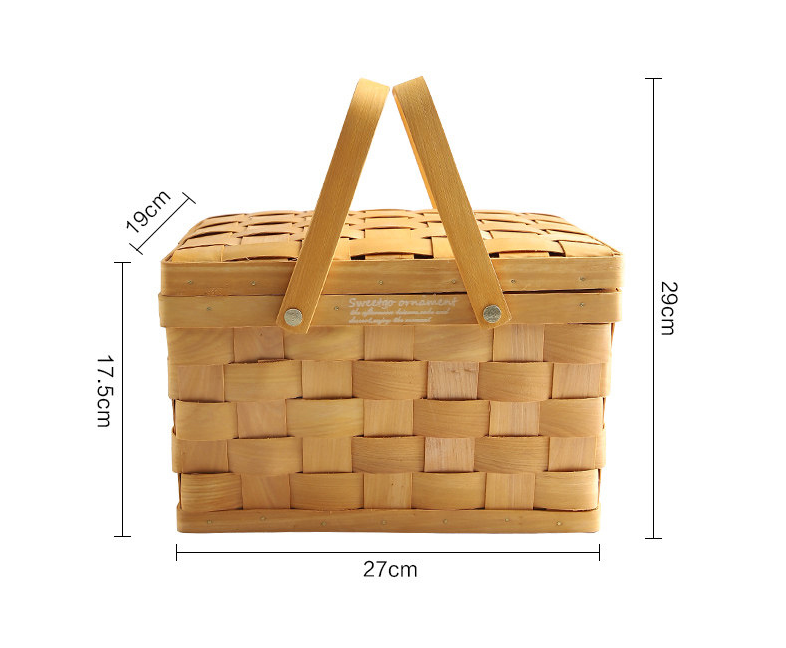 Grand Panier Pique-Nique Bois