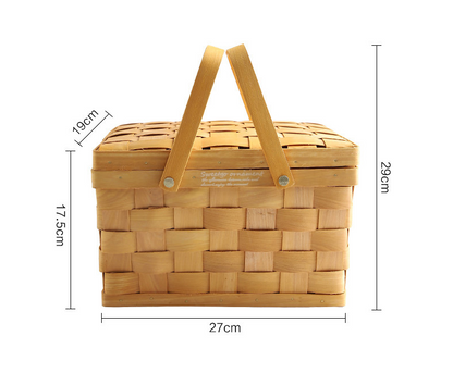 Grand Panier Pique-Nique Bois
