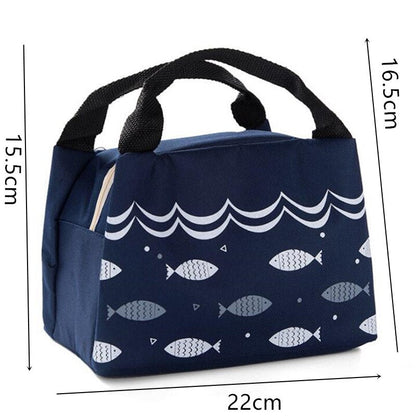 Sac Isotherme Repas Poissons Bleus et Blancs