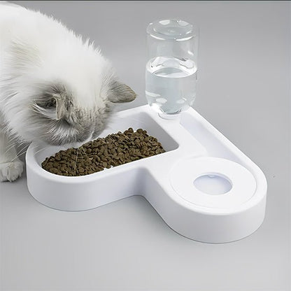 distributeur à croquette et eau angle bowl