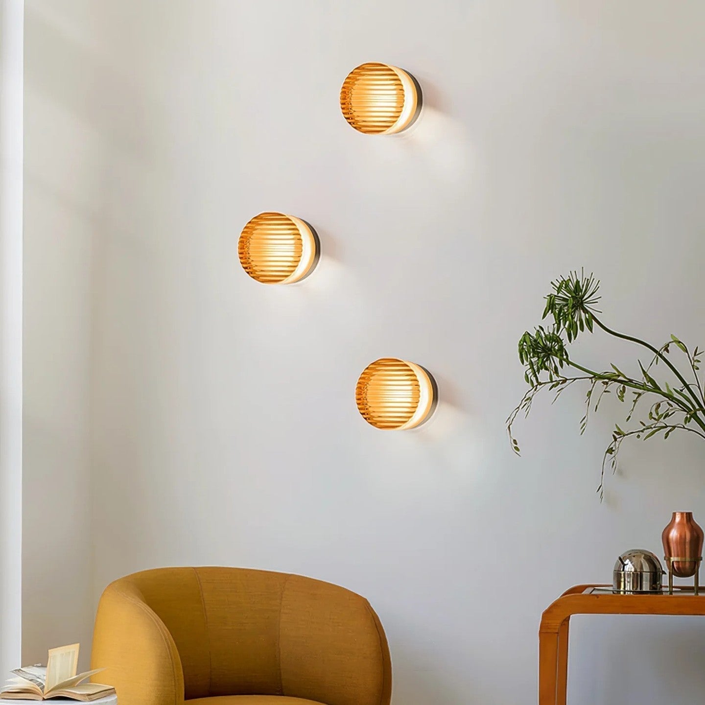 Applique Murale LED Moderne en Forme Ronde – Éclairage Doux avec Diffuseur en Verre Mylk pour Salon et Chambre