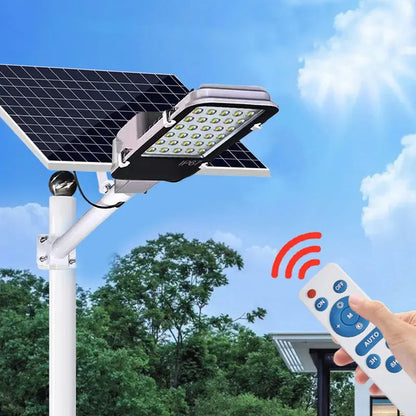 Éclairage Extérieur Solaire LED Étanche de Style Lampadaire avec Télécommande