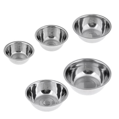 Ensemble de bols de mélange en acier inoxydable - Anti-dérapant - Parfait pour cuisine et pâtisserie