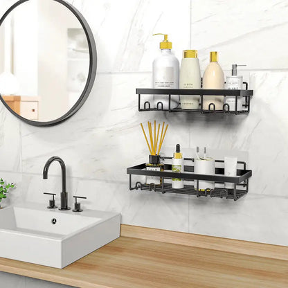 Ensemble de Rangement Mural pour Salle de Bain en Acier Inoxydable (5 Pièces)