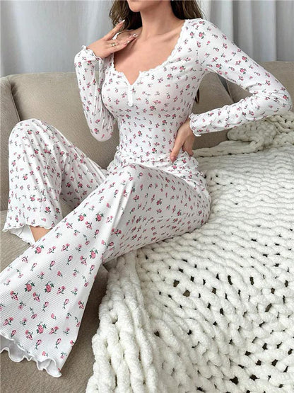 Pyjama D'été Pour Femme "Ombre de Rose"