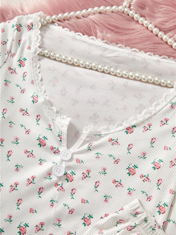 Pyjama D'été Pour Femme "Ombre de Rose"