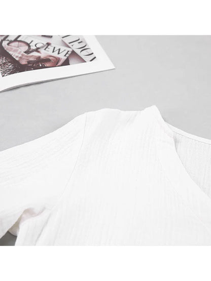 Ensemble Pyjama Short Blanc Pour Femme "Douceur de Brume"