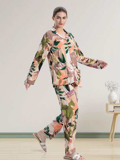 Ensemble Pyjama Pour Femme 2 Pièces "Fleur D'encre"