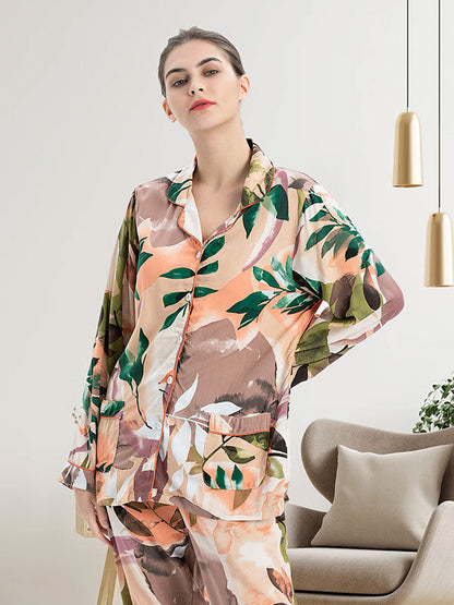 Ensemble Pyjama Pour Femme 2 Pièces "Fleur D'encre"