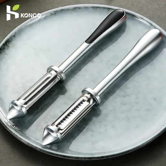 Éplucheur de Fruits et Légumes Multifonction Acier Inoxydable Zinc Alloy Ergonomique
