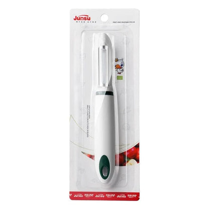 Éplucheur de Fruits et Légumes Multifonction Acier Inoxydable Zinc Alloy Ergonomique white