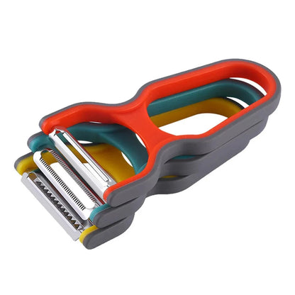 Eplucheurs de Légumes Inox Multifonctions x3 Rouge Set ustensiles Cuisine