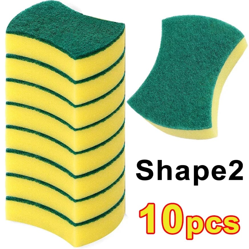 Éponge de cuisine magique pour nettoyage des plats - Lot de 6 10pcs radian shape