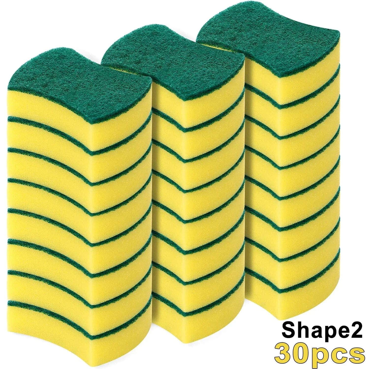 Éponge de cuisine magique pour nettoyage des plats - Lot de 6 30pcs radian shape