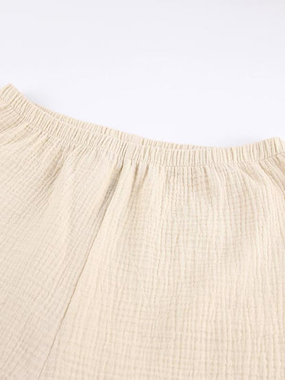 Pyjama Pour Femme En Coton Beige "Nuage de Douceur"