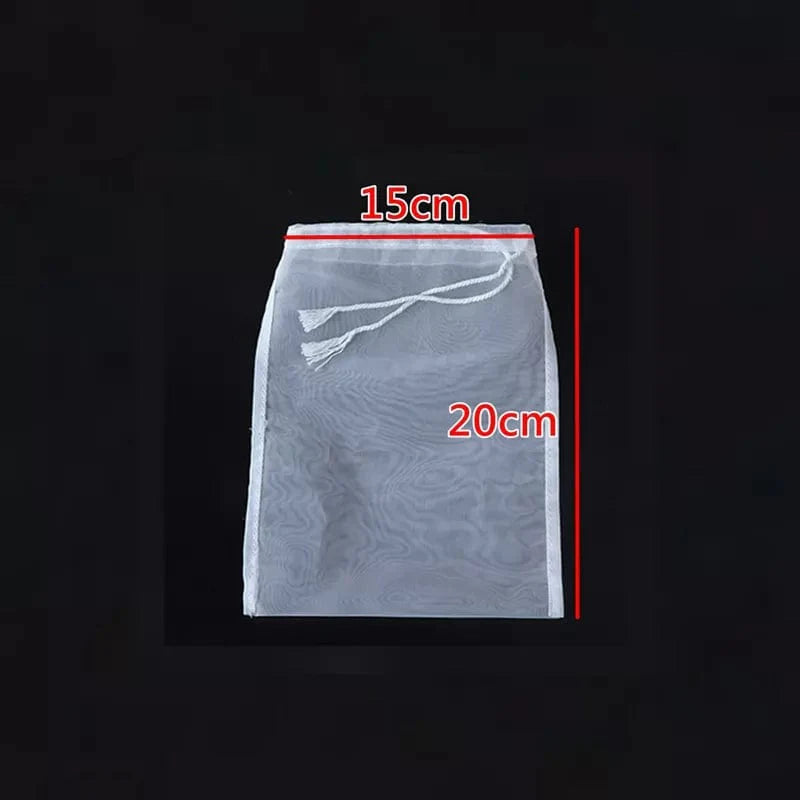 Filtre en Nylon Réutilisable pour Thé, Café, Huile - Sac de Filtre pour Lait Végétal 15x20cm / 60Mesh 250Micron