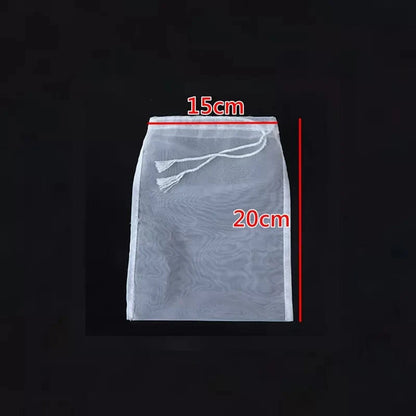 Filtre en Nylon Réutilisable pour Thé, Café, Huile - Sac de Filtre pour Lait Végétal 15x20cm / 60Mesh 250Micron