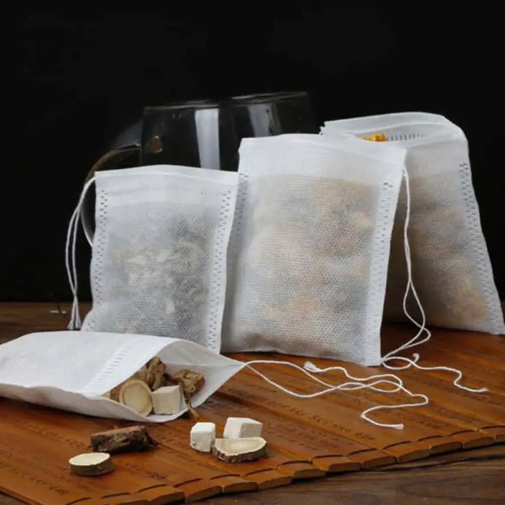 Filtres à Thé Jetables avec Fermeture Ficelle – 100 Pièces