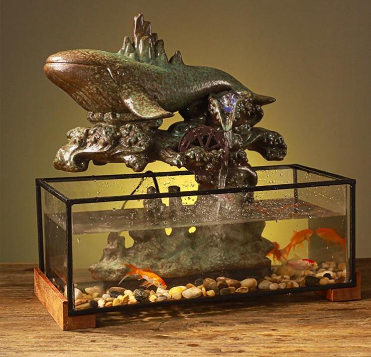 Fontaine aquarium cascade