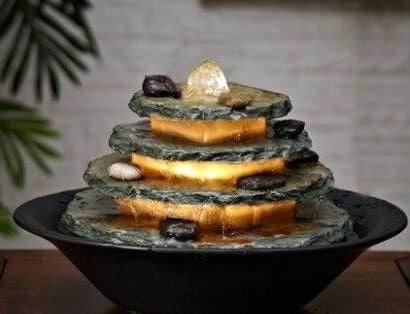 Fontaine eau jardin zen