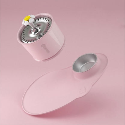 fontaine-pour-chat-plateau-repas-rose-feline