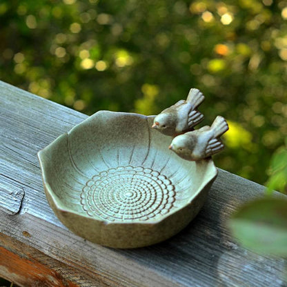 Baignoire oiseaux céramique