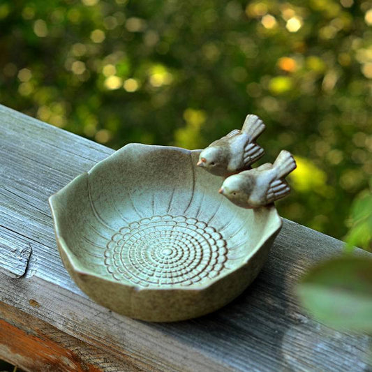 Baignoire oiseaux céramique