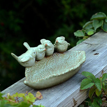 Bain oiseaux en céramique