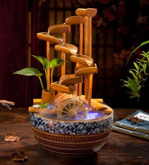 Fontaine zen d'intérieur bambou