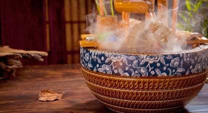 Fontaine zen d'intérieur bambou