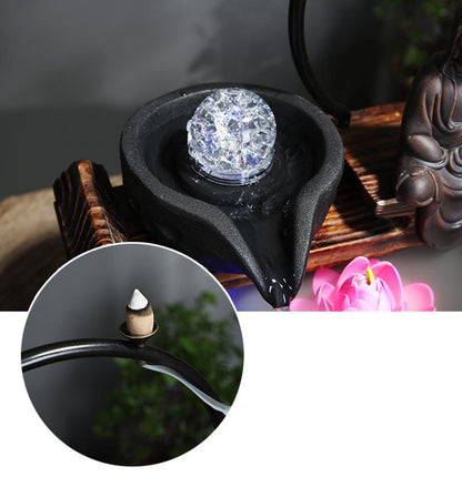 Fontaine zen eau et encens