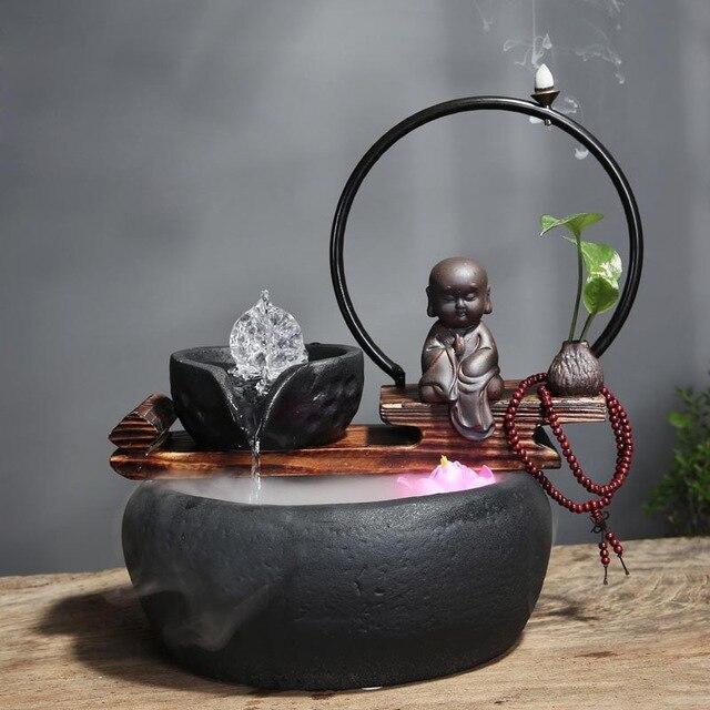 Fontaine zen eau et encens