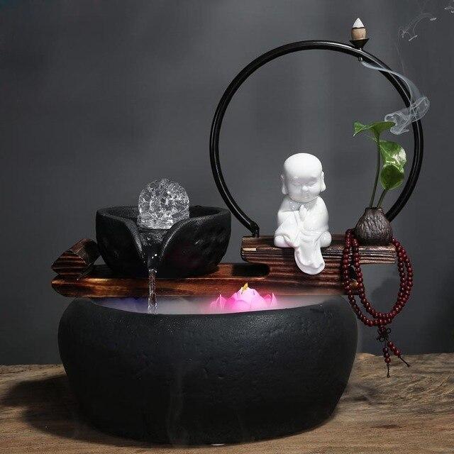 Fontaine zen eau et encens