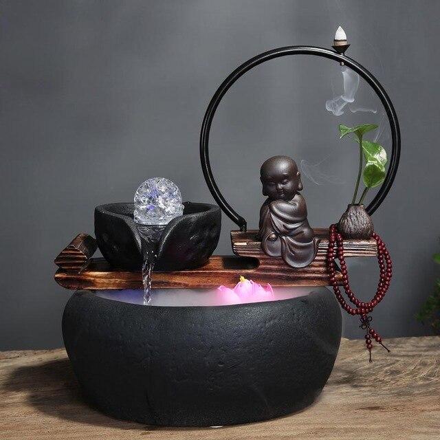 Fontaine zen eau et encens