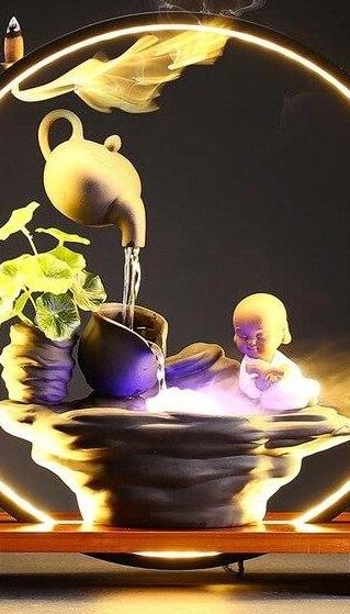 zen light fontaine led d'intérieur bouddha