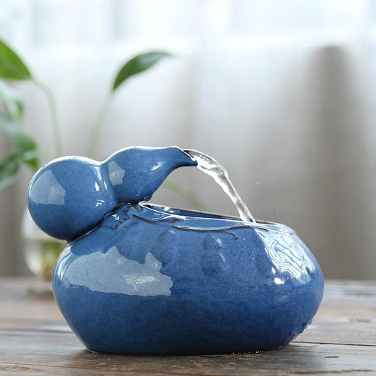 Fontaine eau zen bleue