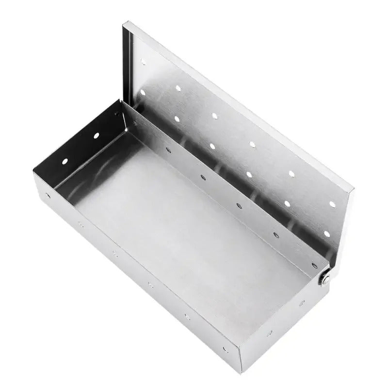 Fumoir a Viande Style Boîte en Acier Inoxydable Argenté