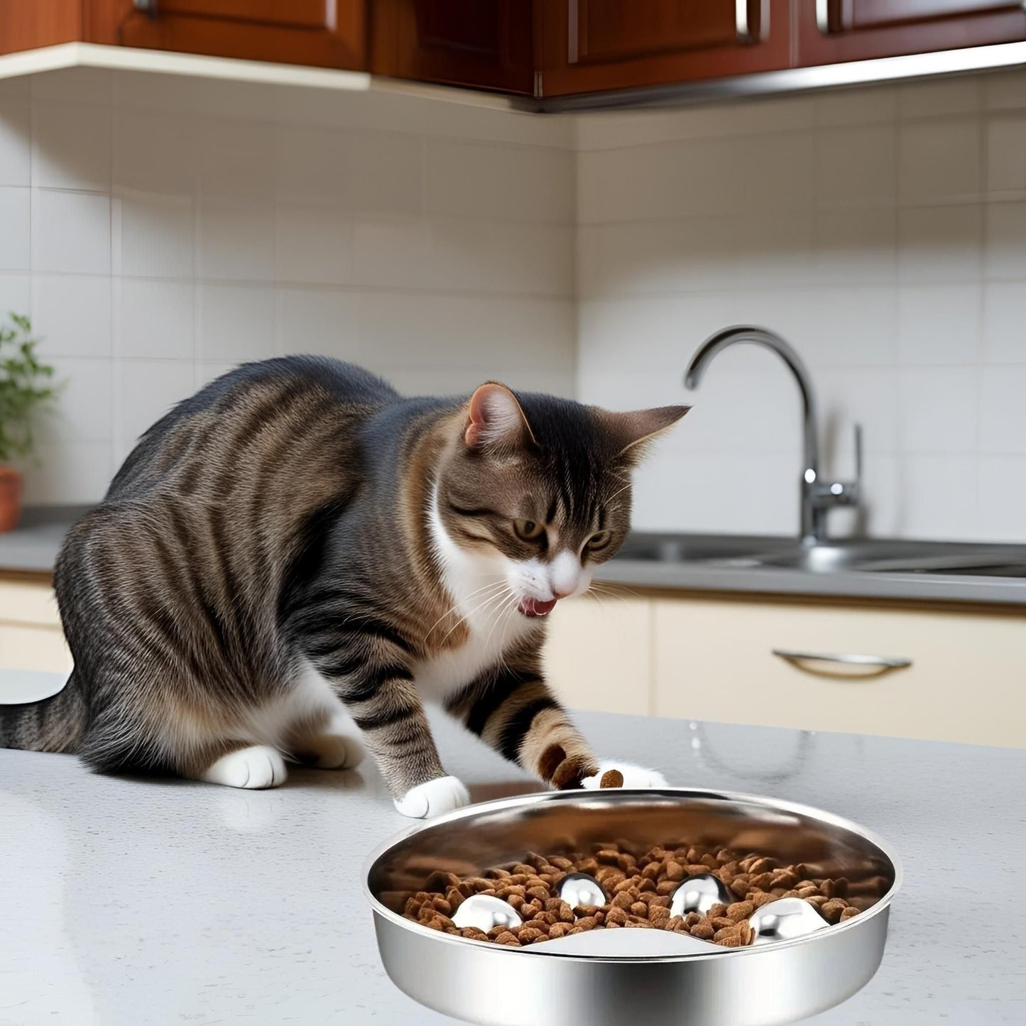 gamelle chat anti glouton | Croquette Contrôlée