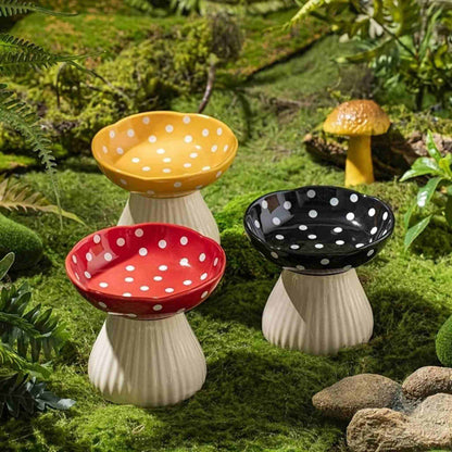 Gamelle chat surélevée champignon