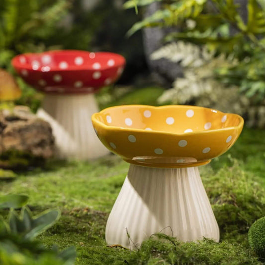 Gamelle chat surélevée champignon