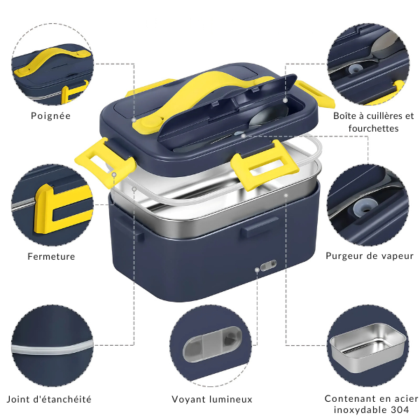 Gamelle Chauffante Portable Bleue