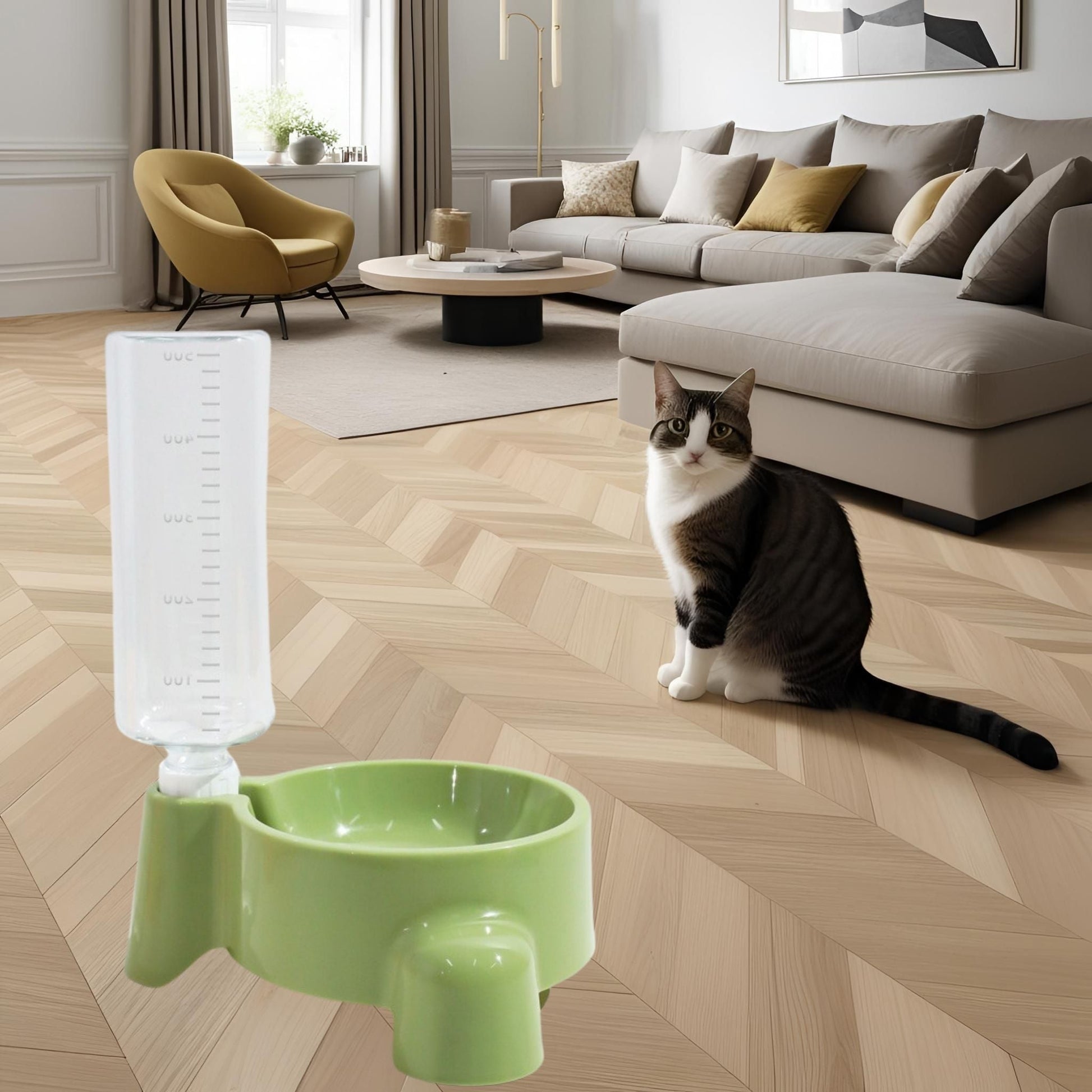 gamelle-pour-chat-surélevée-eau-vert