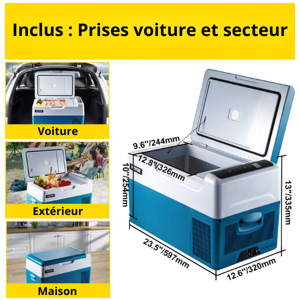 Glacière Electrique Bleue 12V / 220V