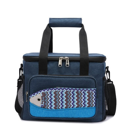 Glaciere souple 16L bleu motif poisson