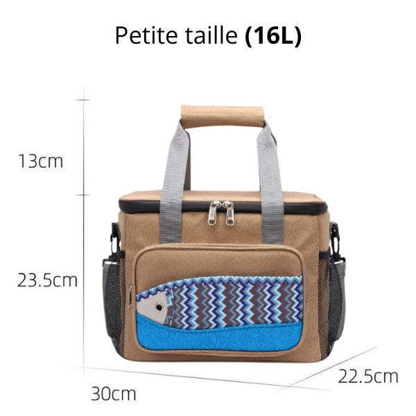 Glacière Souple Poisson Marron
