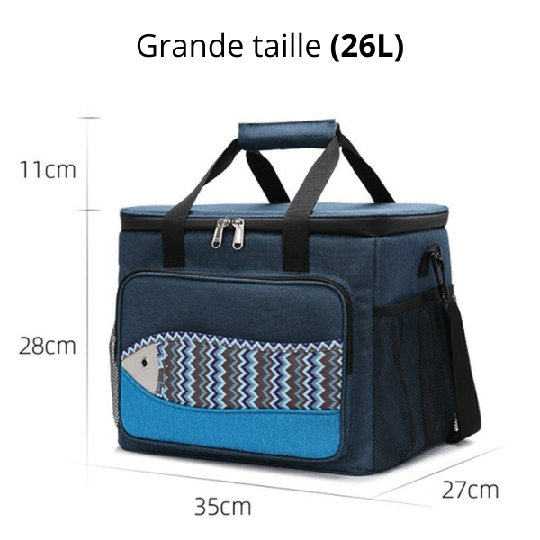 Glacière Souple Poisson Bleu