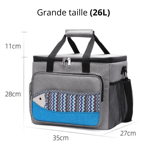 Glacière Souple Poisson Gris