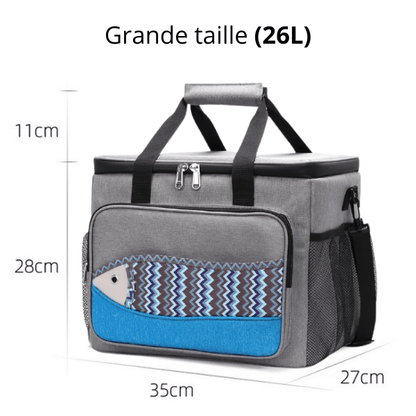 Glacière Souple Poisson Gris