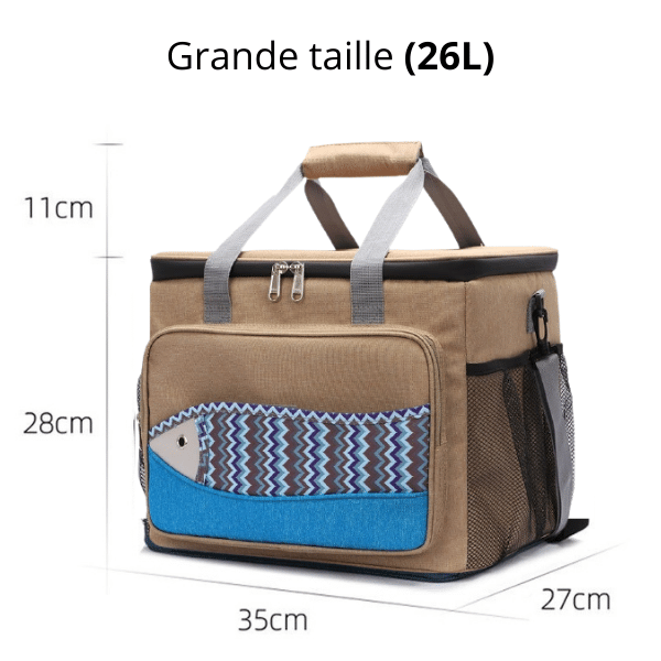 Glacière Souple Poisson Marron